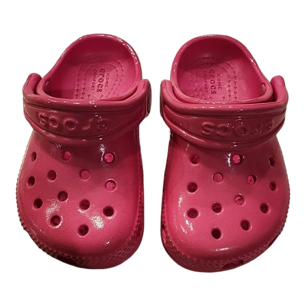 Crocs Kids Classic Neon Highlighter Clogs, High Shine, Sz C6